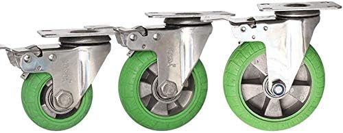 Нијанксин Комплет од 4 Тешки Гумени Вртливи Тркалца Замена На Мебел За Тркалца, Со Брави за Сопирачки, За Механички Тркалца На Уреди