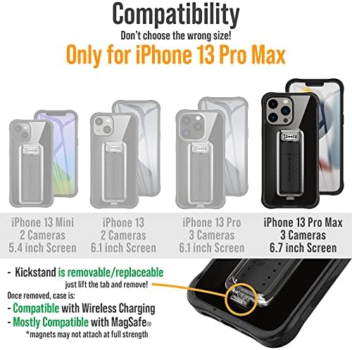 Scooch iPhone 13 Pro Max Случај Со Штанд, Телефон Зафат, И Автомобил Пропустливи Планината [Wingman] Тенок iPhone 13 Pro Макс