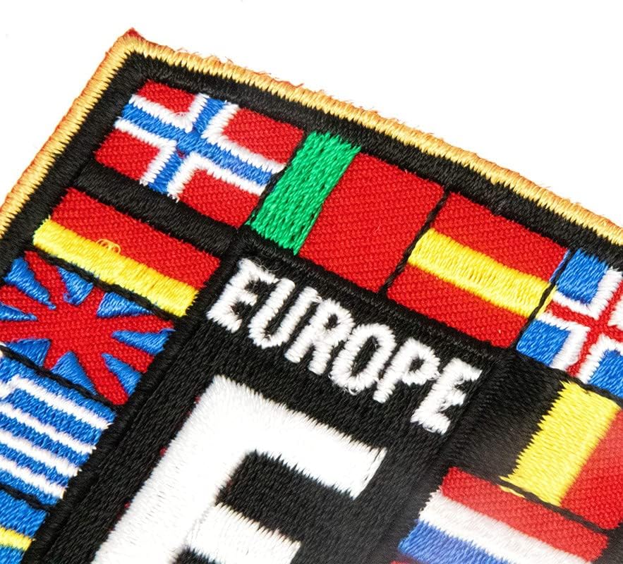 А-Еден Австрија Национален транспарент Ранџер Пин + Европа нации серија Шилд Армиски значки, лепенка за ЕУ ​​за додаток за додаток за облека