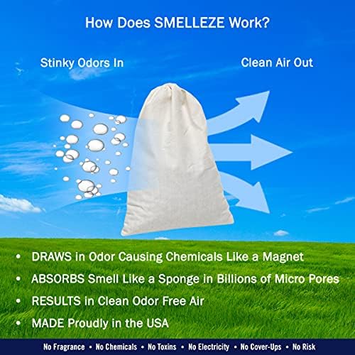 Smelleze за еднократна употреба на труп на елиминатор за дезодоризатор: Елиминира мирис на смрт во 150 квадратни квадратни. Ft.