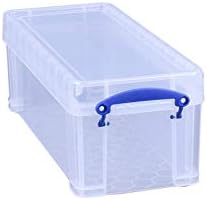 Навистина корисна кутија за складирање на кутии за складирање на кутии, 1,72 гал, 7.13 x 17,25 x 6.25 , чиста/сина