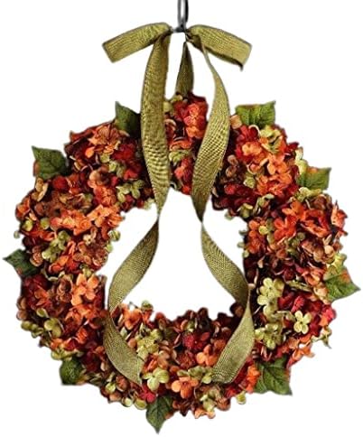 Eyhlkm Денот на благодарноста на венецот есен хирангарски украс за украсување цвет гарланд венец Денот на благодарноста на влезната врата