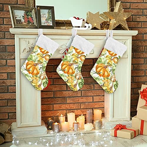 Алаза Божиќни чорапи од тиква и цвеќиња Класични персонализирани големи декорации за порибување за семејни празнични сезони за забави Декор