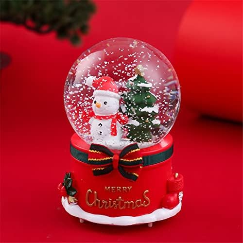 Ihих креативна Божиќна кристална топка Музичка кутија Деца студентски девојки Роденденски подарок Дедо Мраз Сјајни Снегузна снегулка музичка
