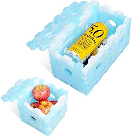 6 x мраз пакувања за кутија за ручек, тенок мраз пакувања Брзо ладење и долготрајни за кутии за ручек/канцеларија/работни места/питики/кампување/плажа
