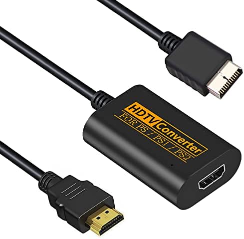 [Излез на сигнал RGB] PS2 до HDMI адаптер, Jadebones HD HDMI кабел, PS1/PS2 до HDMI конверторот за PlayStation 1 & PlayStation 2 Конзола