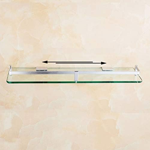 Zhanmam wallид за складирање полица метално калено стакло без 'рѓа без дупчење 1-слој бања за туширање за бања за кујнски хотелски