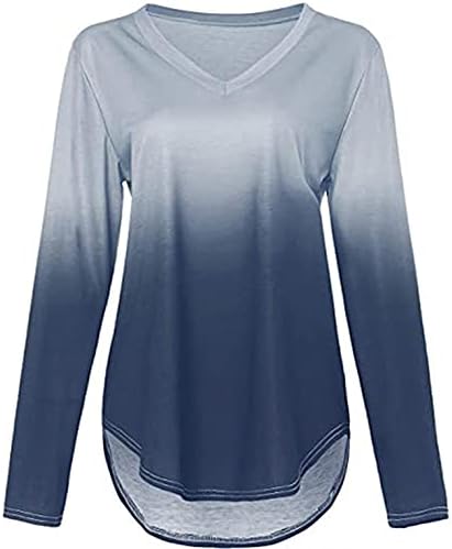 Qisemi кратки ракави врвови за жени, женски летни врвови, плус големина градиент туничен врвови, обични лабави кошули на блуза