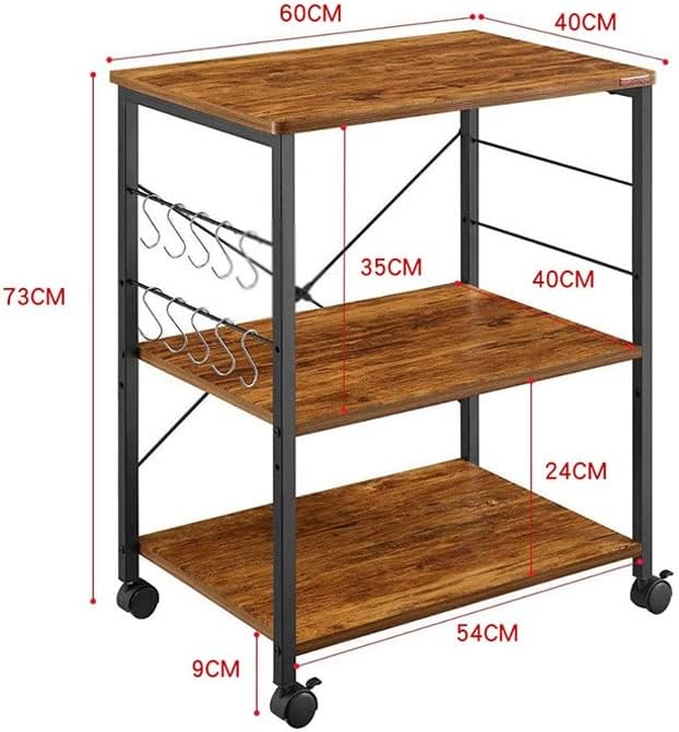 Дан 3 Ниво кујна за складирање Дома кујна мултифункционална количка за складирање на решетки за складирање