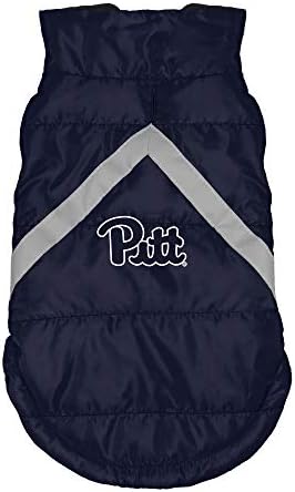 Littlearth Unisex-Adult NCAA Pittsburgh Panthers Pet Puffer Vest, Team Color, X-Small