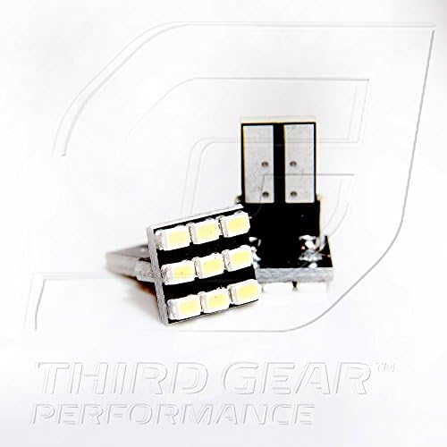 TGP T10 White 9 LED SMD регистарска табличка клин-светилки пар 1997-2005 компатибилен со Chevrolet Venture