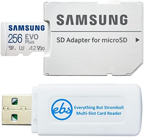 Samsung 256gb Evo Плус Класа 10 MicroSD Мемориска Картичка Работи Со Табот Galaxy A 8.0, Јазичето 7.0, Јазичето Активни 2, Книга 12 Пакет Со