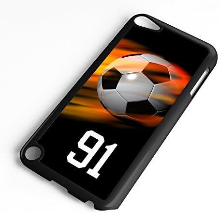 Случајот со iPod Touch одговара на 6 -та генерација или 5 -та генерација Фудбалска топка 7500 Изберете кој било играч Jerseyерси број 91 во црна