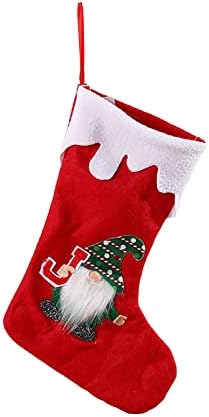 Батерија Венец Со Далечински Божиќ Чорапи Мини Чорапи Дедо Мраз Бонбони Подарок Торба Новогодишна Елка Декорации Ефекти Реквизит