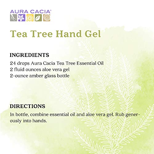 Аура Кација - Есенцијално масло од чисто чајно дрво | 0,5 fl. Оз. | Сертифицирана чистота