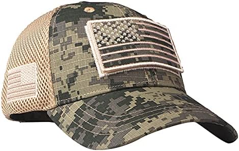 Камо американско знаме за лепенка Бејзбол капачиња ретро гроздобер измиена патриотска тактичка воена армија тато капа за мажи жени
