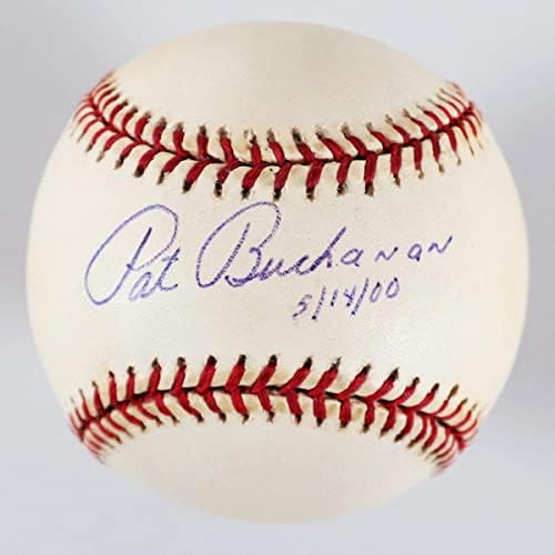 Пат Бучанан го потпиша политичарот за бејзбол „5/14/00“ - COA JSA - Автограмирани бејзбол