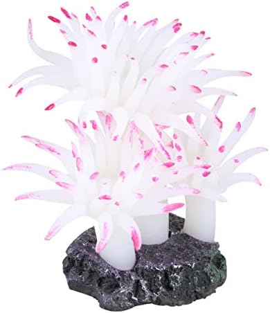 Декорации за риби за рибини, рибини украси украси украси корални вештачки аквариум риба резервоар силиконски море анемон вештачки корал