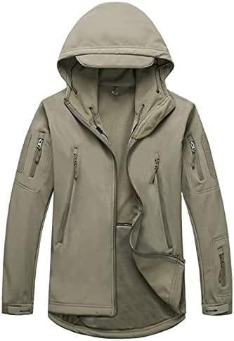 Палто на ymosrh за мажи есен/зима на отворено мека школка руно џеб џебни рашири машки палта и јакни стилски