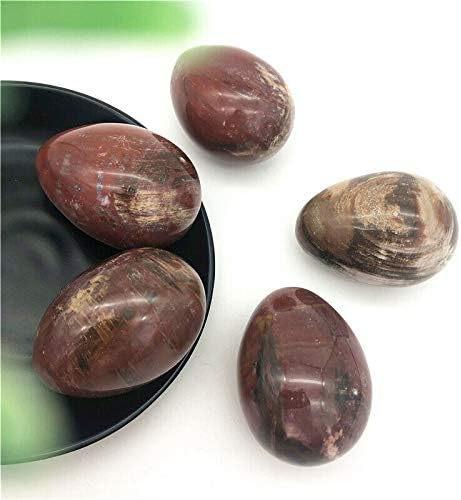 Ertiujg Husong306 1pcs Природно сурово дрвено фосилни дрвени камени јајца полирање на кварцни минерали ксилопални украси гроздобер народни занаети