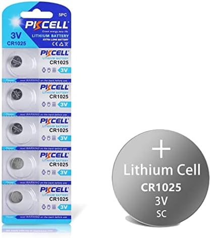 PKCELL CR1025 5033LC Br1025 1025 3v Литиумски Батерии 5 парчиња