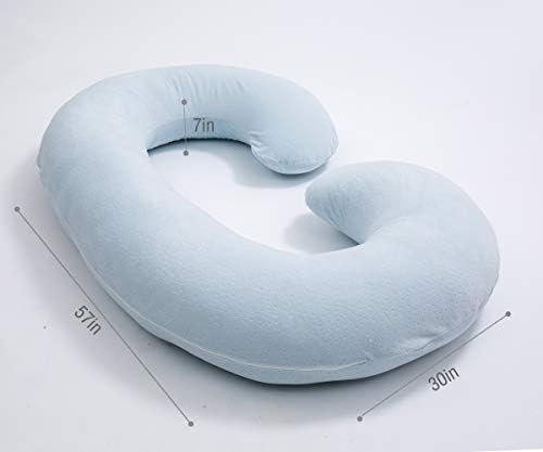 1 средна форма во форма на бременост во облик на Ц, капа за замена на велур, со патент за породилна перница, само покривање