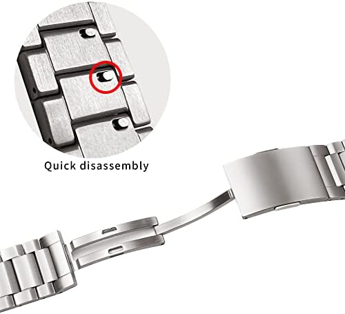 Niauge Titanium Solid Watch Band For Mens Women, без алатки не се потребни надградба на чисти ленти за часовници за титаниум 22 мм