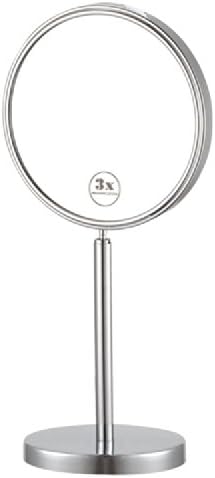 Nameeks AR7716-CR-3X GLIMMER двострана слободна стои 3x зголемување на шминка огледало, хром/сатен никел/злато