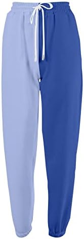 Joggers за жени со високи половини ултра-меки панталони со џебови со џогер, баги салон панталони активна облека за активна облека