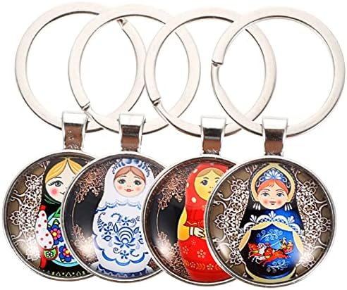 Safigle 4 парчиња руски подарок за приврзоци годишно клучеви клучеви кинески декоративни за прстен торба нови шарми тота матриошка