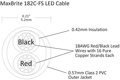 100 стапки 18awg LED кабел со низок напон 2 проводникот бел ракав во inидот на звучникот ul наведена класа 2