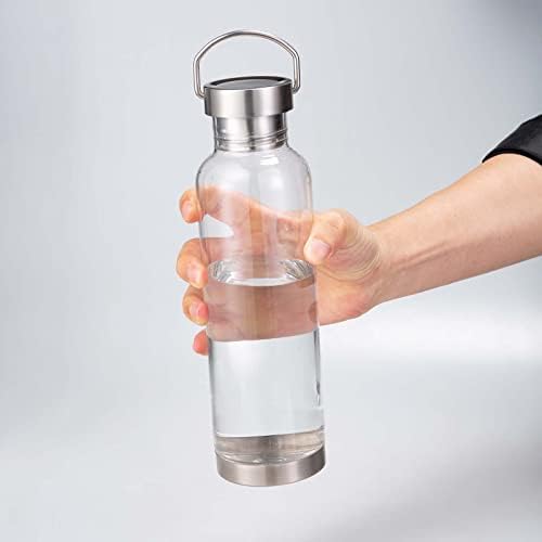 24 мл шишиња со чиста вода Масовно, 6 пакувања шише со вода што може да се употреби со капаче за рачка и истурање на капакот, лесен за патнички