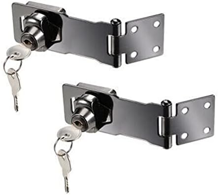 4-инчни заклучени брави со HASP W За врата се клучни слични црни 2 парчиња