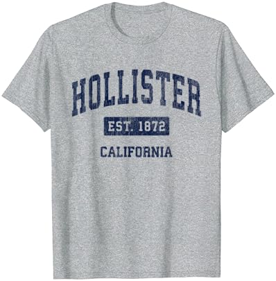 Hollister California CA Гроздобер државен атлетски стил маица