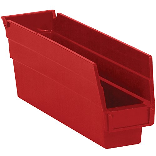 Топ Пакет Снабдување Пластични Полица Кутии За Отпадоци, 11 5/8 х 2 3/4 х 4, Црвено