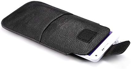Колаци за појас на мобилни телефони Универзална кожна торбичка, компатибилен со Samsung компатибилен со iPhone, кожен торба за паричникот,