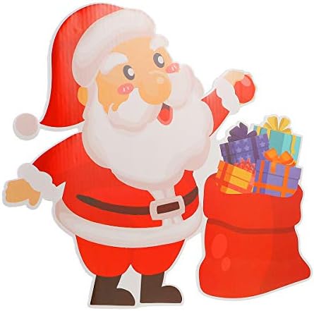 Абоофан 1 парчиња прекрасна Божиќна Дедо Мраз за тревник на тревници, испуштена- Над знак за Божиќна реквизит забава фаворити