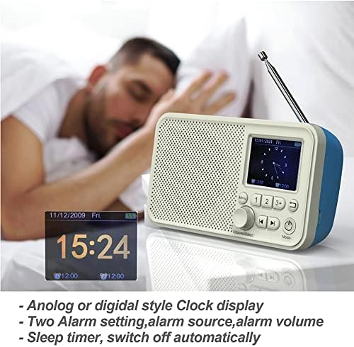 XXXDXDP DAB/DAB + FM Дигитално радио LED преносно мини FM радио MP3 музички плеер Телескопска антена за раце