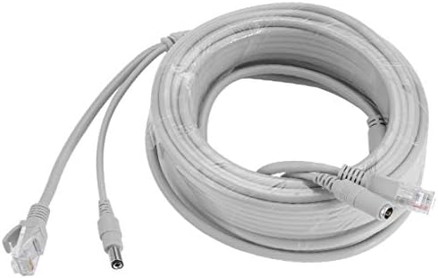 Нов LON0167 10M/33FT CAT5E Оставен мрежен Ethernet LAN/POWER SURELIVER CABLE CABLE за CCTV IP камера