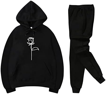 Менс 2 парчиња облека за тренерки за атлетски џогирање спорт со долги ракави дуксери за џемпери поставени обични потта