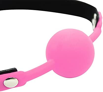 Роми силиконска уста топка со топче со заклучување на прилагодлива лента за отворена уста, сексуални играчки за фантазија за