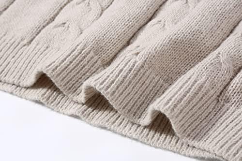 Chartouенски женски зимски бучен кабел плетете долг здолниште 2 парчиња џемпери комплети