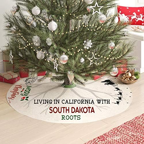 Мајка и Јас Елка Здолниште 44 Инчи - Долги Растојанија Божиќ Декорација, Кои Живеат Во Калифорнија Со Јужна Дакота Корени-Рустикален Дрво