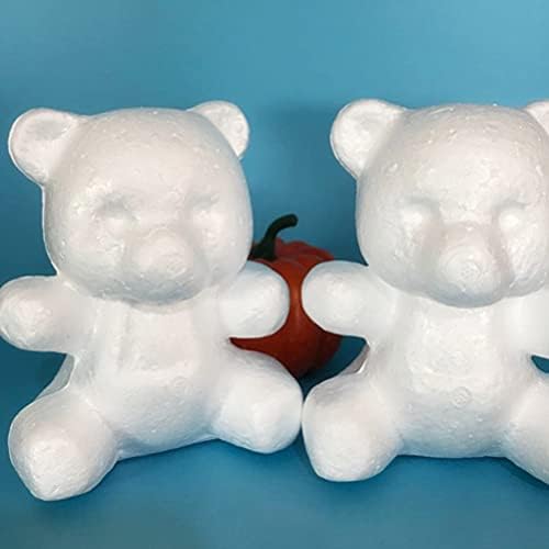 Bestoyard деца играчки свадбени украси носат полистирен мечка фигура 12 см бела DIY занаетчиска пена моделирање за цвеќе уредување подарок свадбена