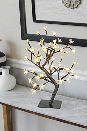 Цветница на цреша од Келанчи 17,7 ”48LT светло топло бело со адаптер за домашен центар за спална соба свадба затворен