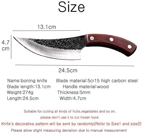 Криверс Клејвер нож, Клејвер за месо, фалсификуван нож за боење со висок јаглероден челик рачно изработен кујнски ножеви рибарски