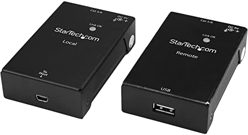 Startech.com USB 2.0 Extender преку кабел CAT5E/CAT6 - до 165ft - комплет за адаптер за проширување на USB порт со голема брзина - напојуван