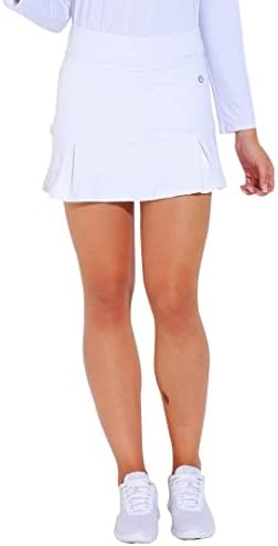 Дона Joо Официјална ojојо жени СКРОР - Плетиран тенис Срт со шорцеви и вградени во длабоки џебови, облека со активна облека, бела