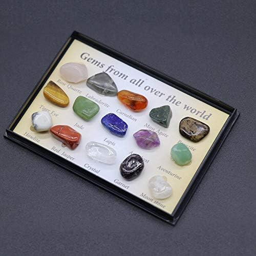 VUSLO 15 парчиња/сет полиран суров оригинален енергетски накит природни скапоцени камења камен џеспери кварцни мониста реики лековити чакра