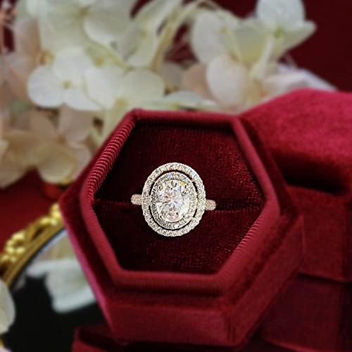 Сребрена тркалезна форма прстен дијамант, круг, целосен ринг-ринг, круг, вистински прстен обложен свадба ангажман дијамантски прстен со големина
